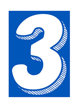 Number window sticker