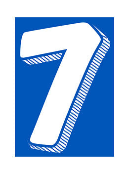 Number window sticker