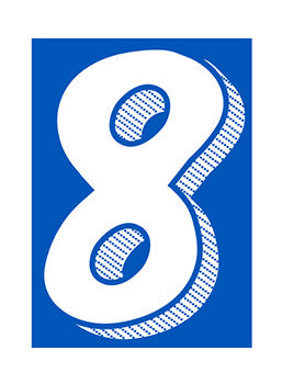 Number window sticker