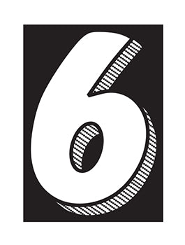 Number window sticker