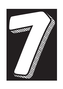 Number window sticker