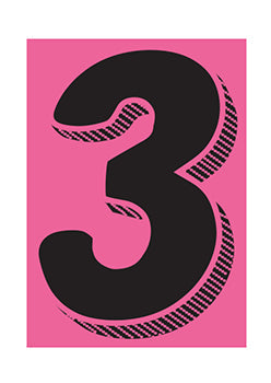 Number window sticker