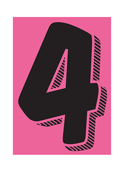 Number window sticker