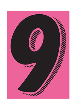 Number window sticker
