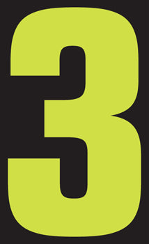 Number window sticker