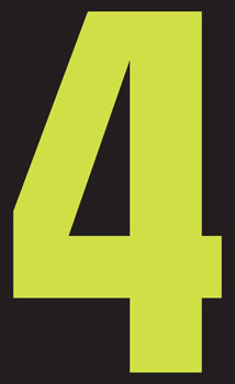 Number window sticker