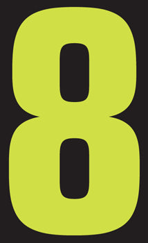 Number window sticker