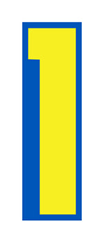 Number window sticker