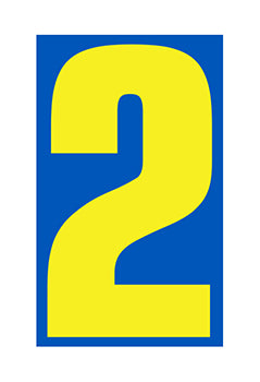 Number window sticker