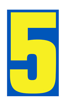 Number window sticker
