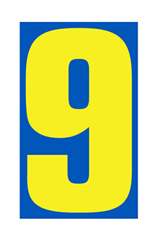 Number window sticker