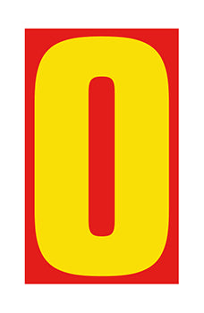 Number window sticker