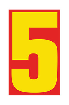 Number window sticker