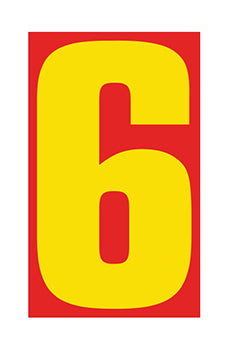 Number window sticker