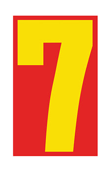 Number window sticker