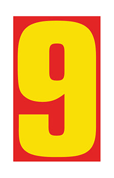 Number window sticker