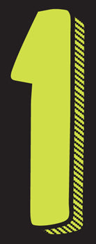 Number window sticker