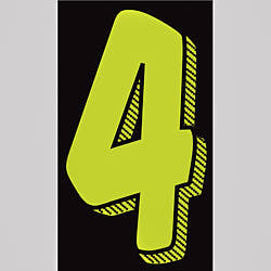 Number window sticker