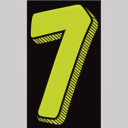 Number window sticker