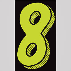 Number window sticker