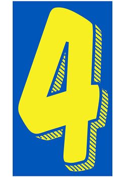 Number window sticker