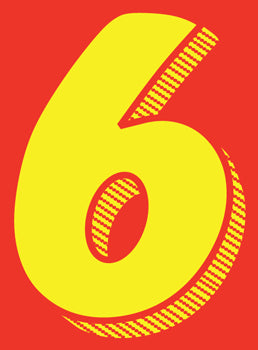 Number window sticker