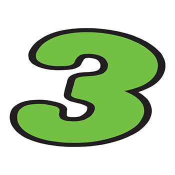 Number window sticker - die-cut