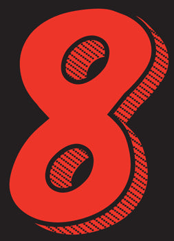 Number window sticker