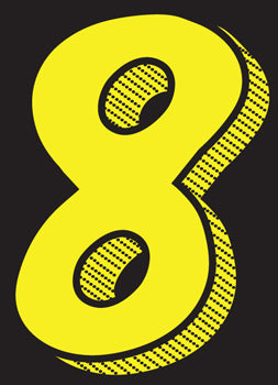 Number window sticker
