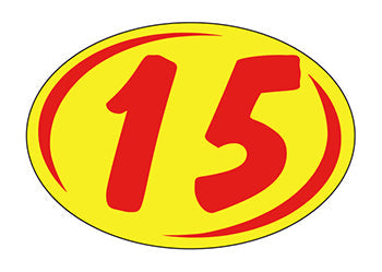 Smaller oval year window stickers