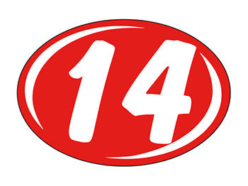 Smaller oval year window stickers