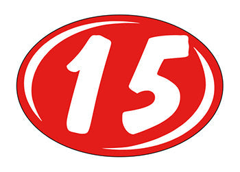 Smaller oval year window stickers