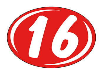 Smaller oval year window stickers