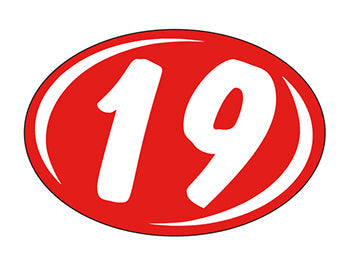 Smaller oval year window stickers