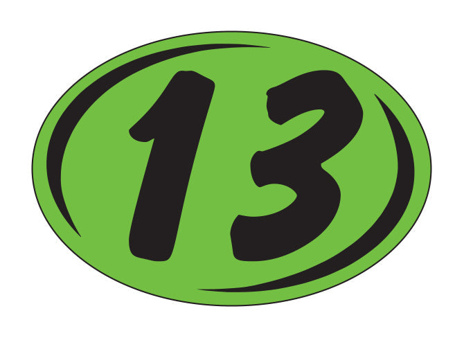 Smaller oval year window stickers