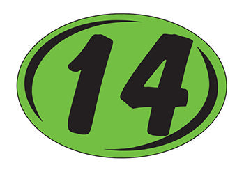 Smaller oval year window stickers