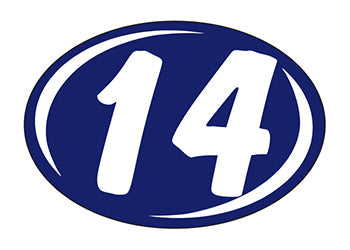 Smaller oval year window stickers