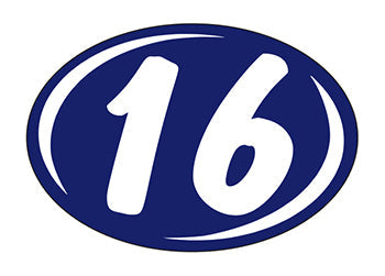 Smaller oval year window stickers