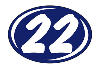 Smaller oval year window stickers