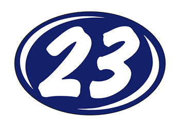 Smaller oval year window stickers