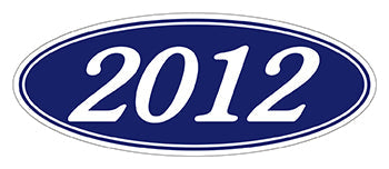 Oval year window stickers