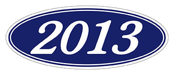 Oval year window stickers