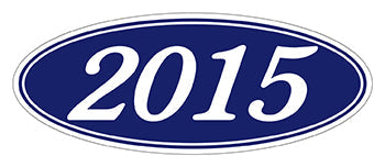 Oval year window stickers