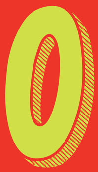 Number window sticker