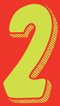 Number window sticker