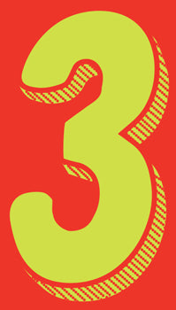 Number window sticker