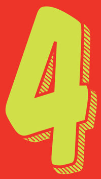 Number window sticker