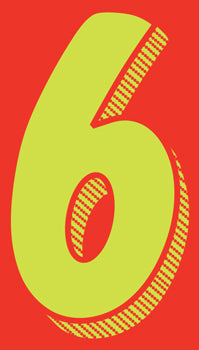 Number window sticker