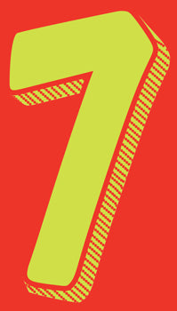 Number window sticker