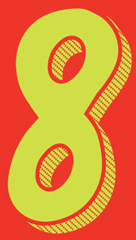 Number window sticker